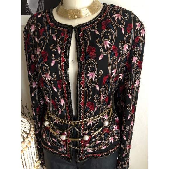Vintage Papell Boutique Embellished beaded jacket - Picture 8 of 12